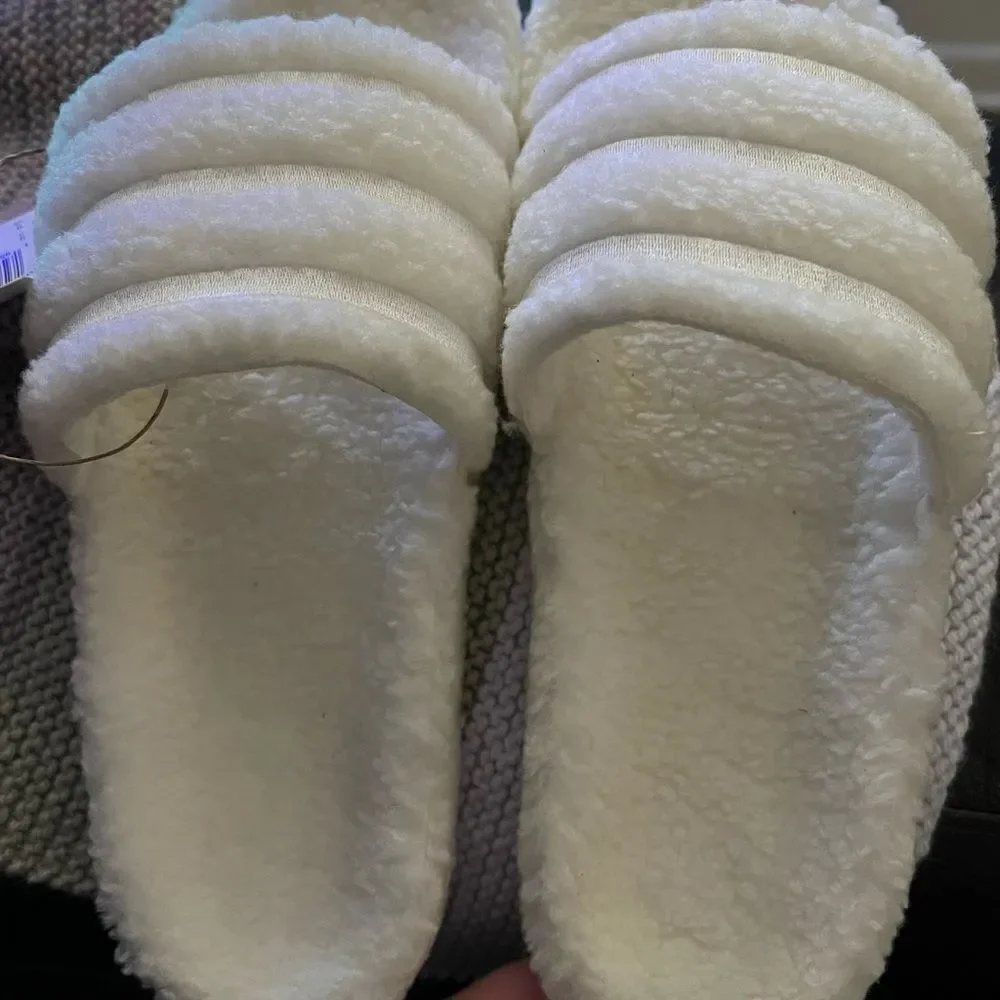 Adidas Adilette Cozy Slide M9/W/10 White On White